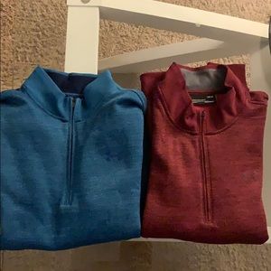 2 Under Armour quarter zip